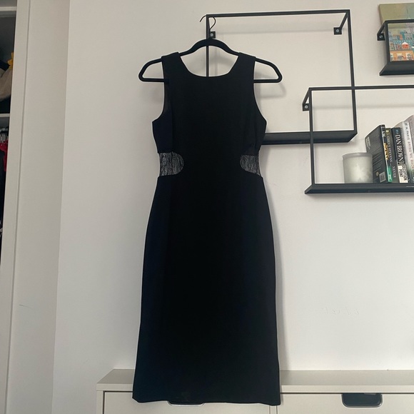 JAYGODFREY Midi Bodycon Dress with Mesh Cutout - Picture 12 of 12